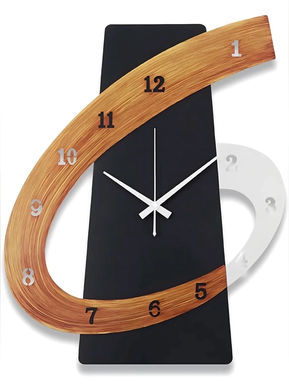 Modern Large Decorative Wall Clock,20”Silent Non-Ticking Nordic Metal Wall Clock